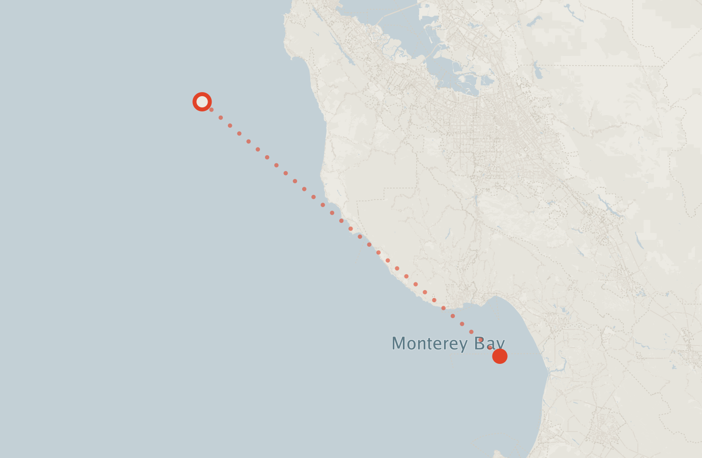 Activity map — real sighting points on an OpenStreetMap basemap