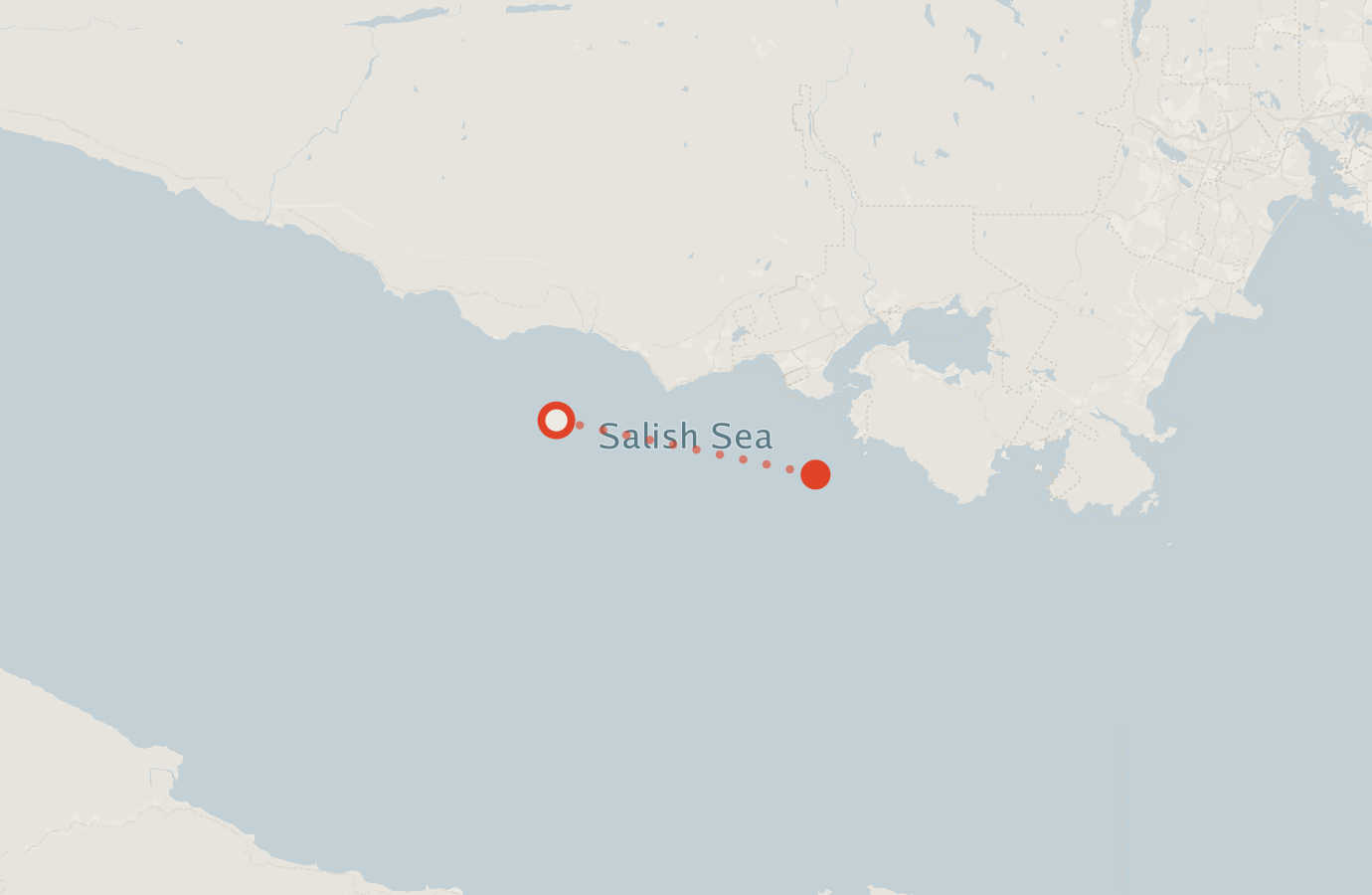 Activity map — real sighting points on an OpenStreetMap basemap