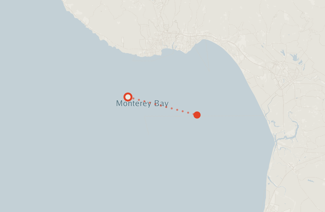 Activity map — real sighting points on an OpenStreetMap basemap