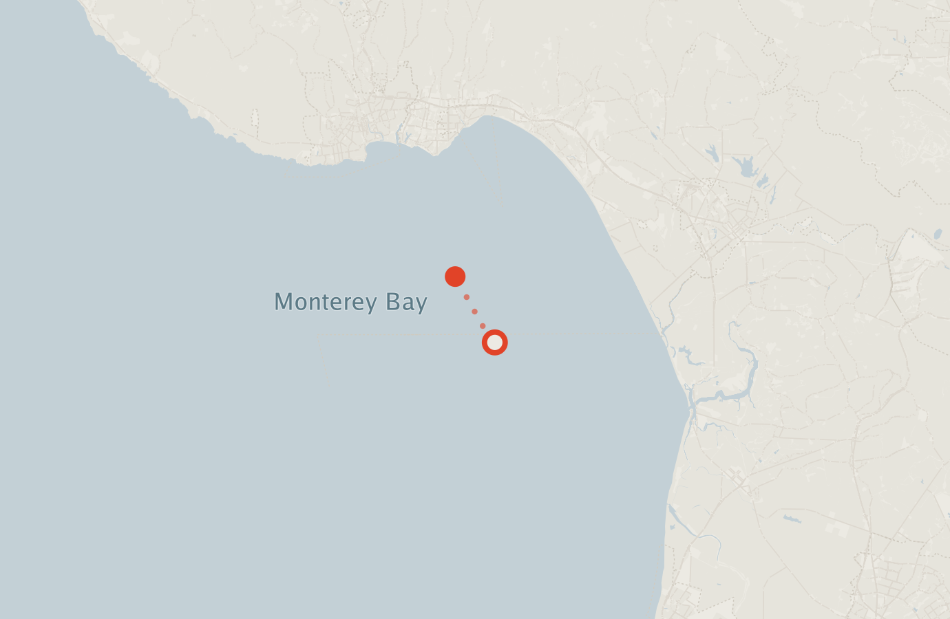 Activity map — real sighting points on an OpenStreetMap basemap