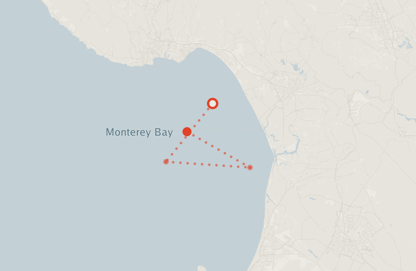 Activity map — real sighting points on an OpenStreetMap basemap