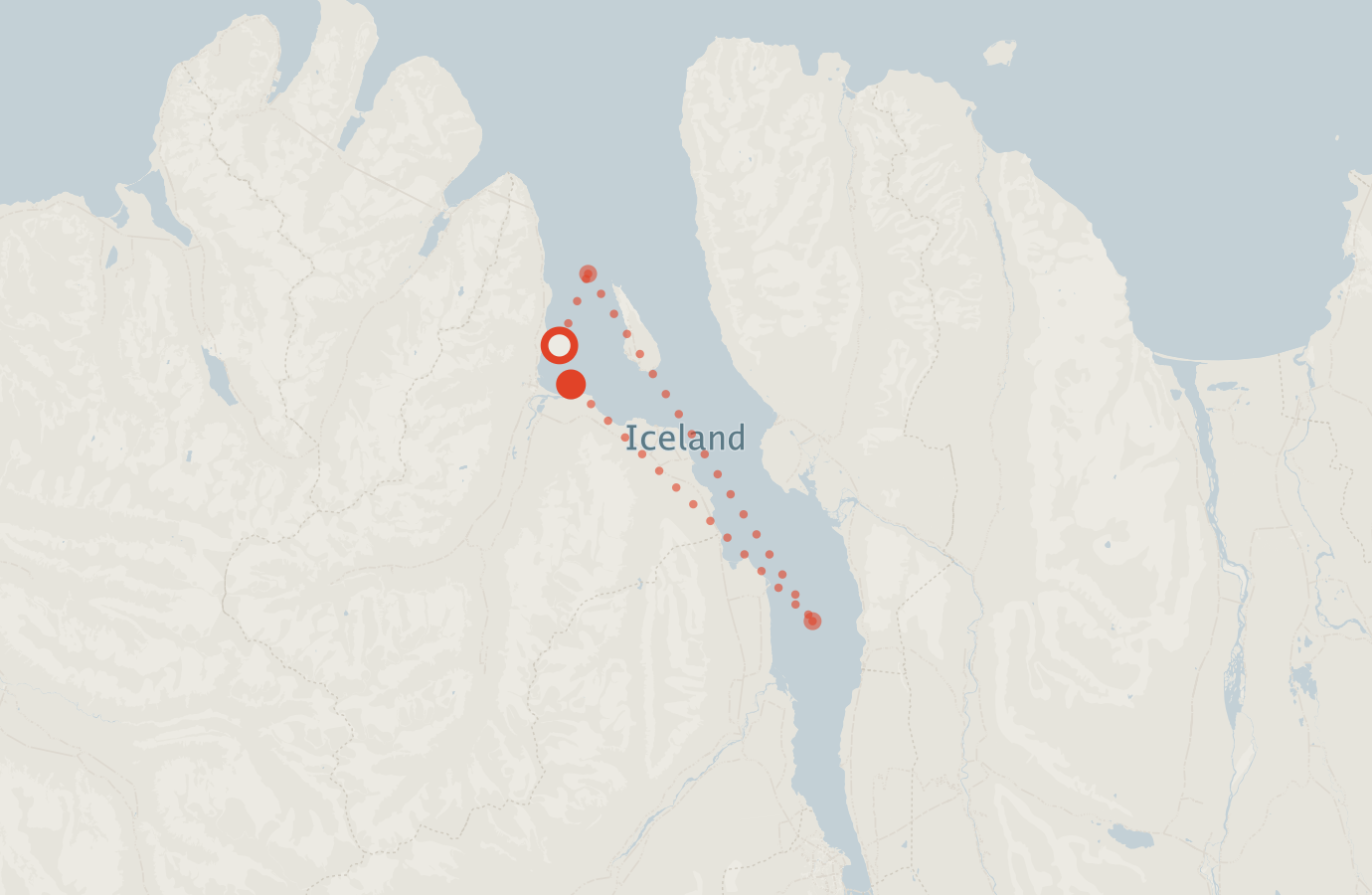 Activity map — real sighting points on an OpenStreetMap basemap