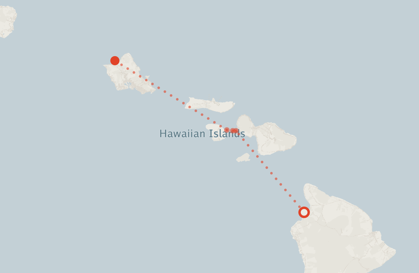 Activity map — real sighting points on an OpenStreetMap basemap