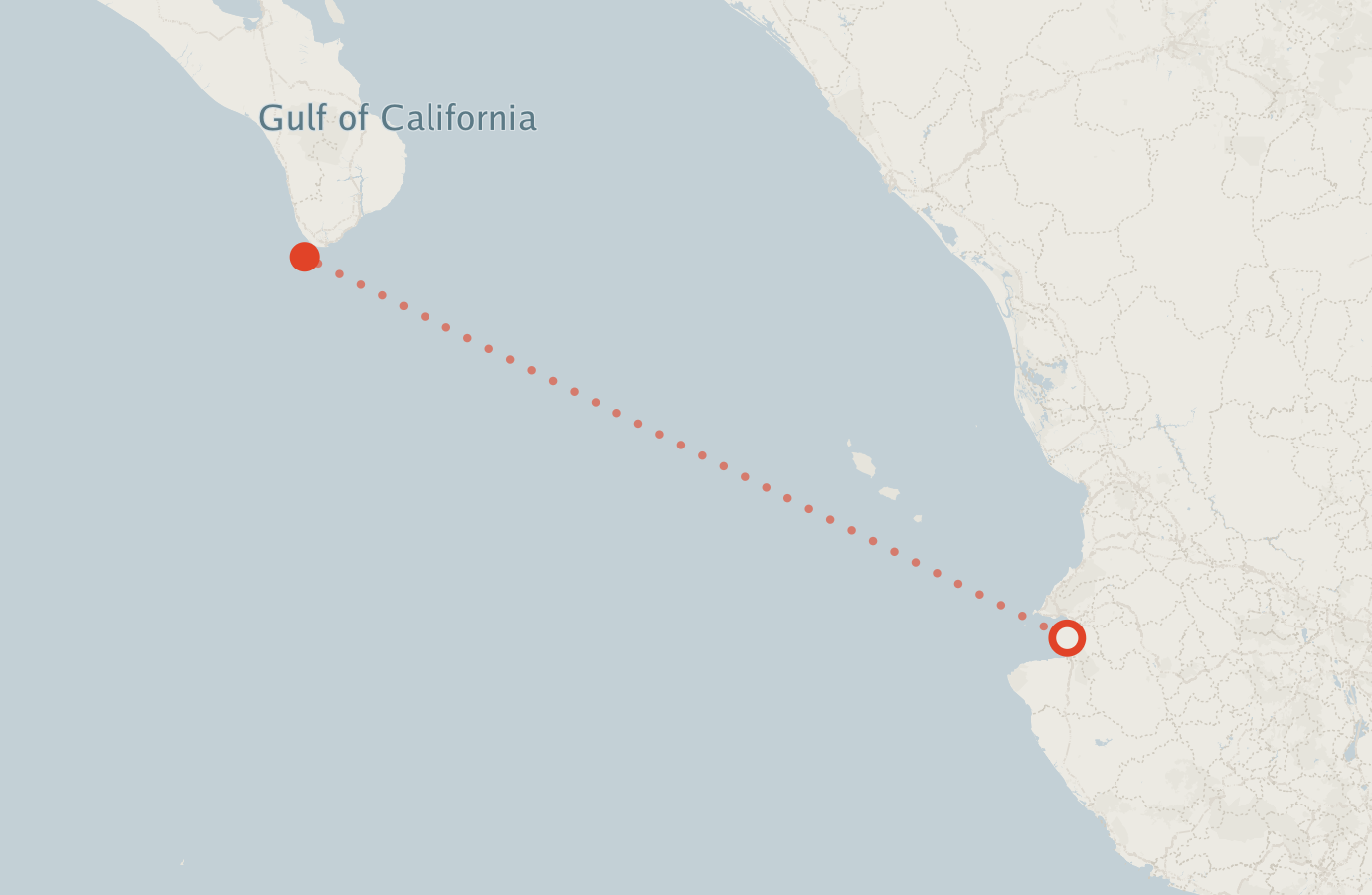 Activity map — real sighting points on an OpenStreetMap basemap