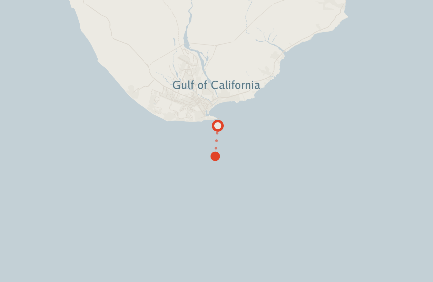 Activity map — real sighting points on an OpenStreetMap basemap