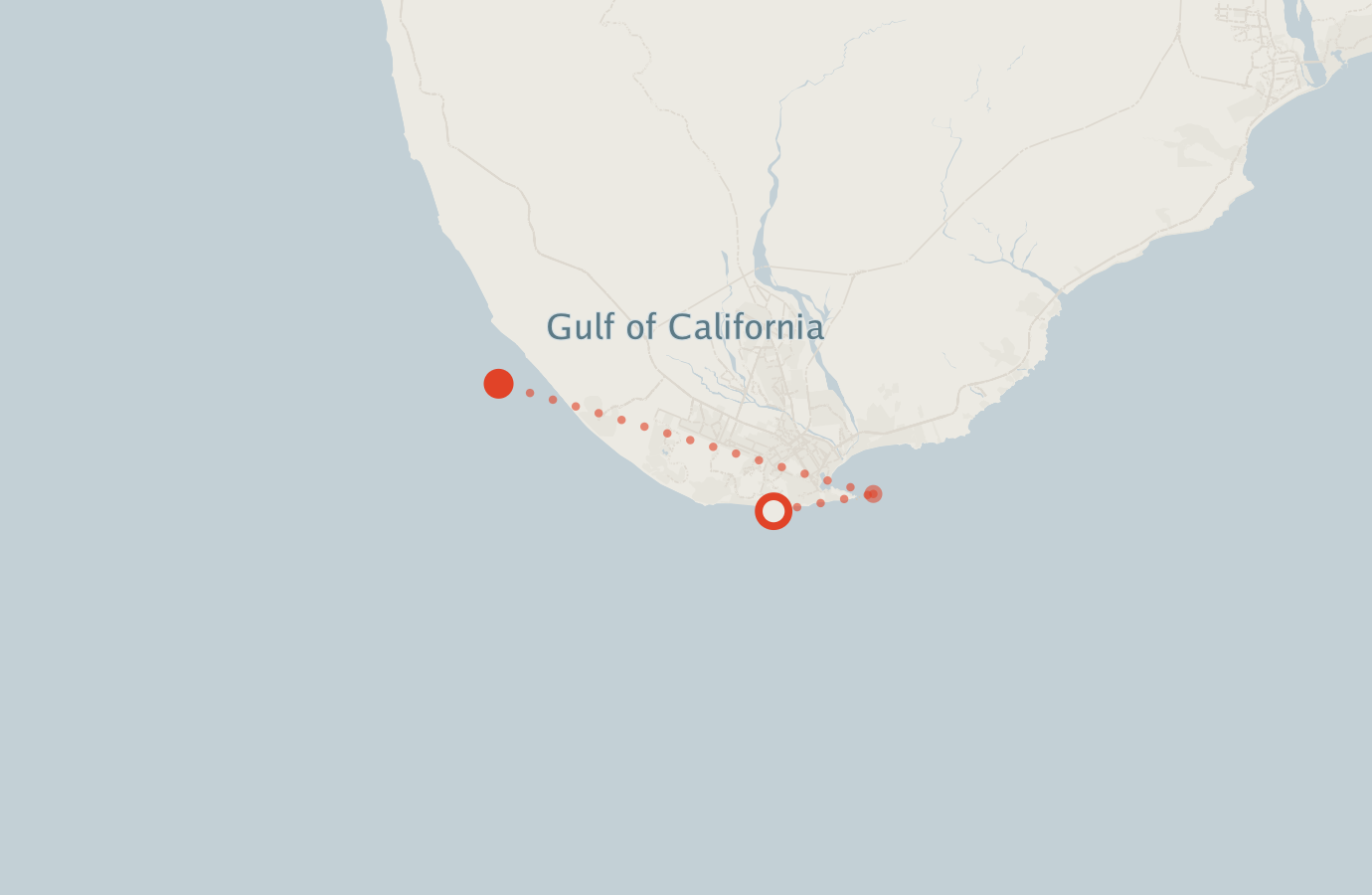 Activity map — real sighting points on an OpenStreetMap basemap