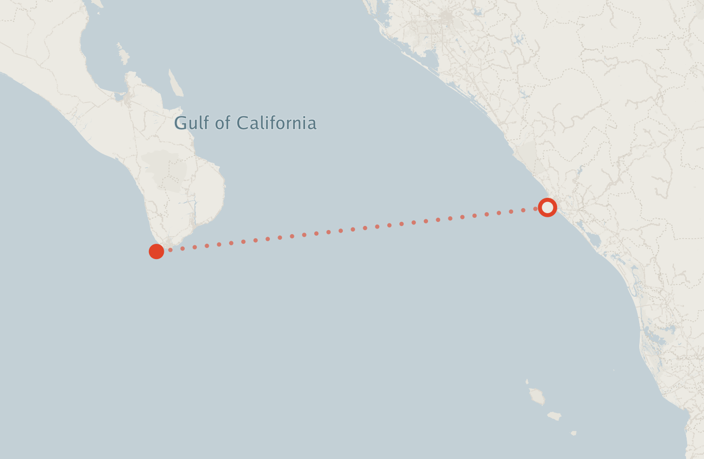Activity map — real sighting points on an OpenStreetMap basemap