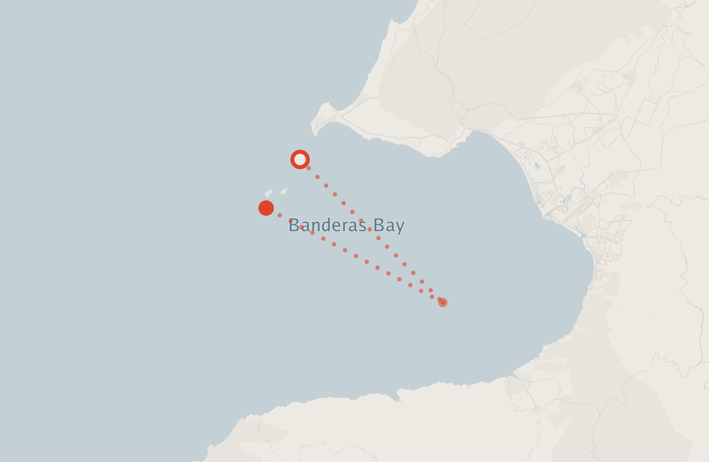 Activity map — real sighting points on an OpenStreetMap basemap