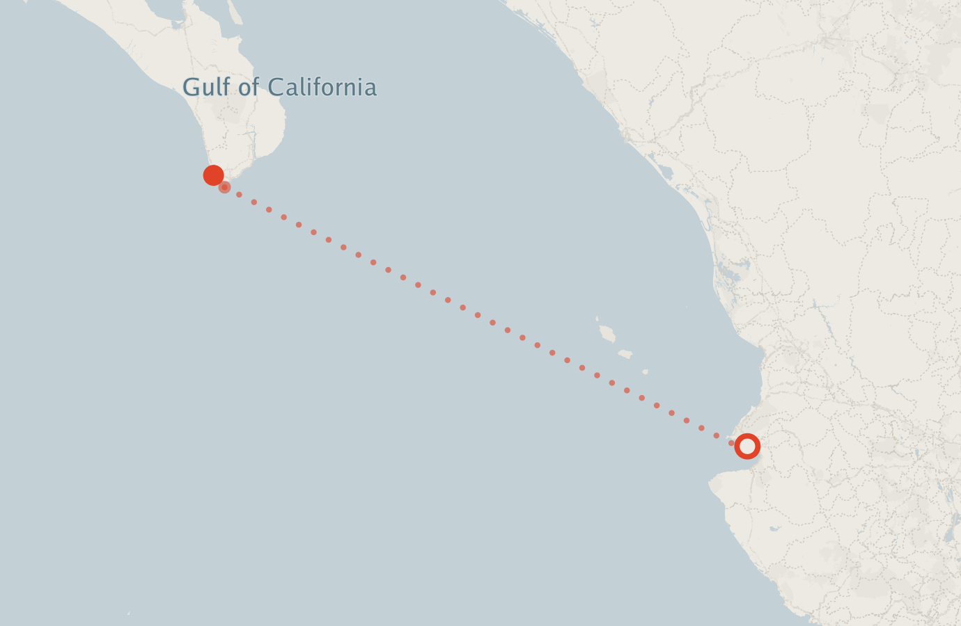 Activity map — real sighting points on an OpenStreetMap basemap