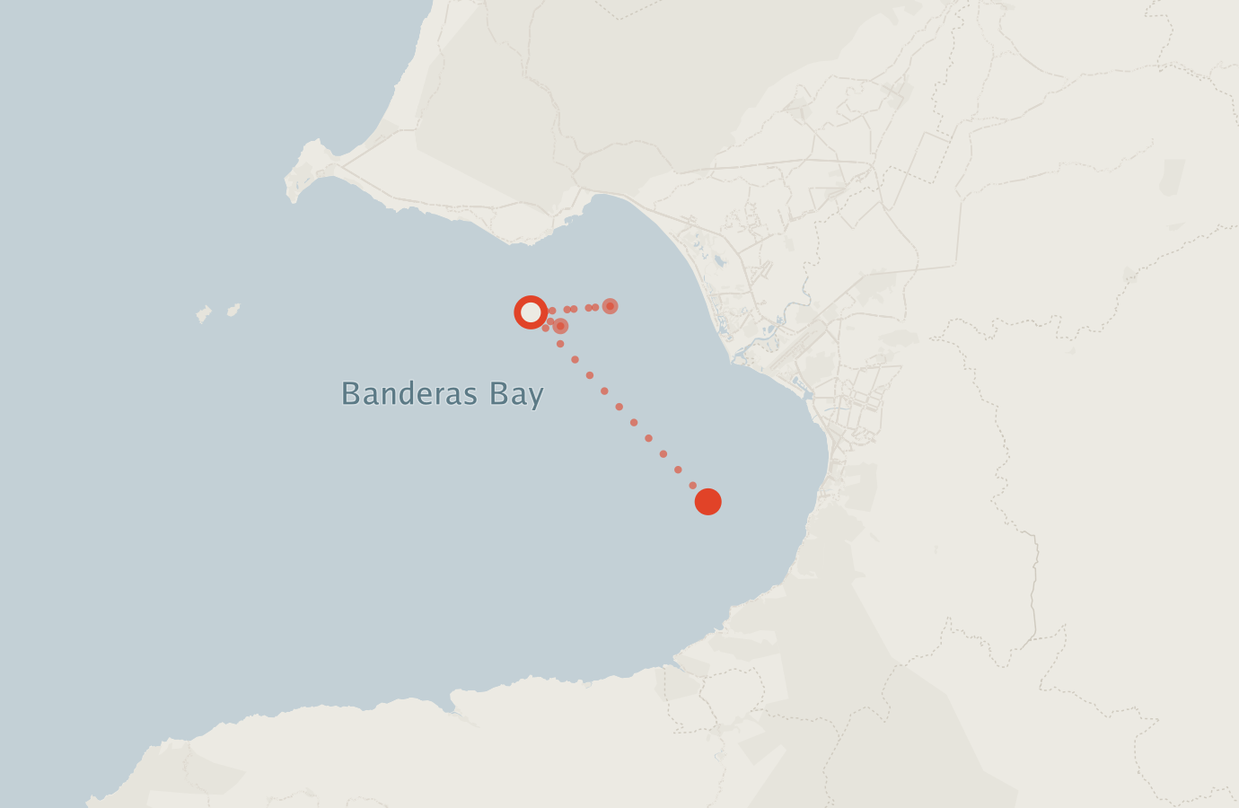 Activity map — real sighting points on an OpenStreetMap basemap