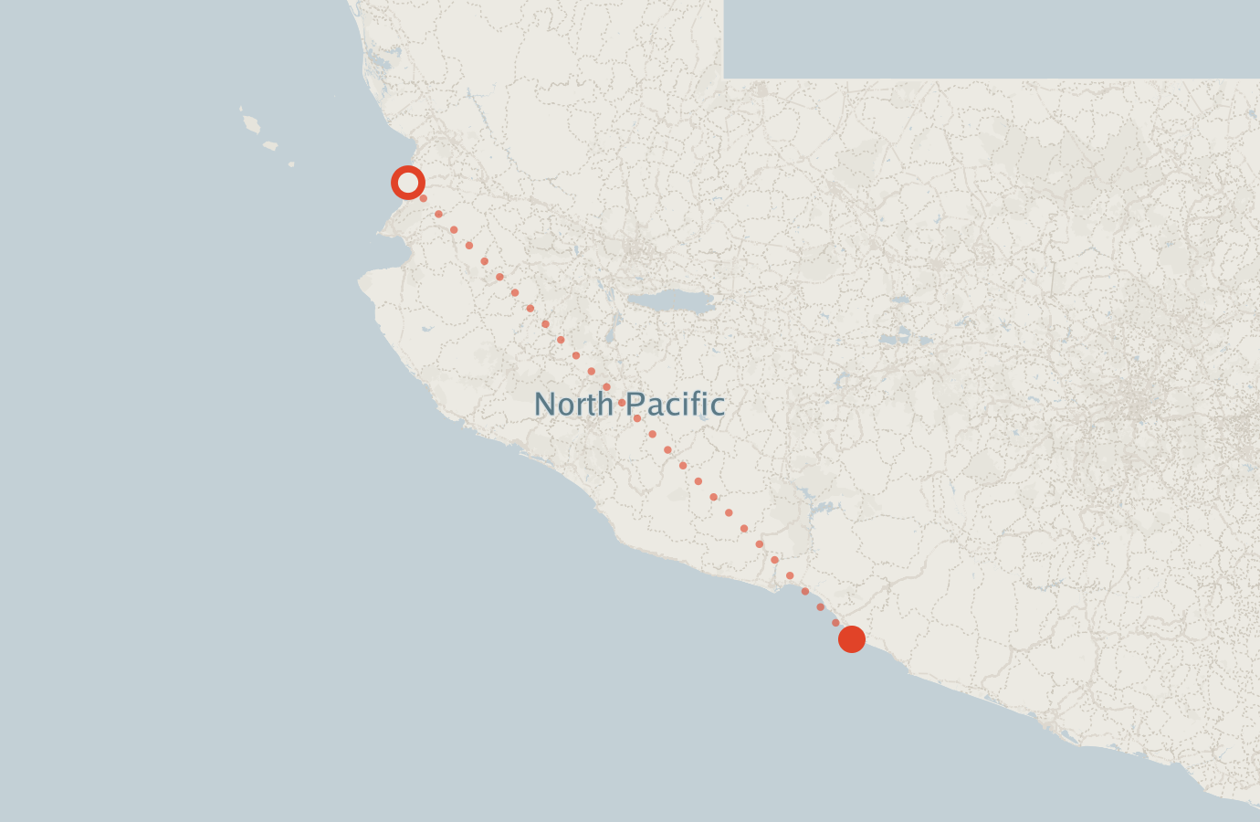 Activity map — real sighting points on an OpenStreetMap basemap