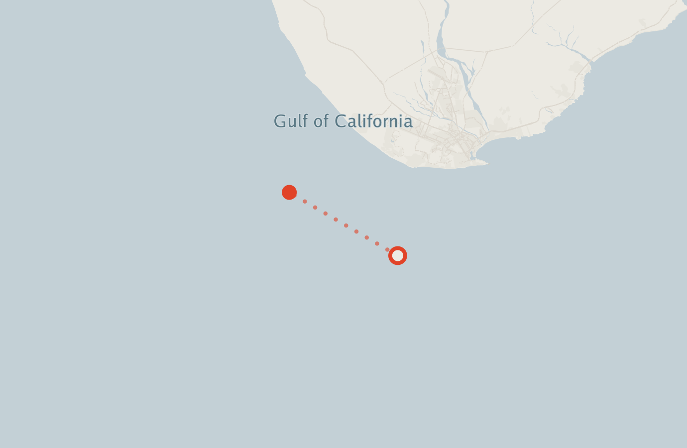Activity map — real sighting points on an OpenStreetMap basemap