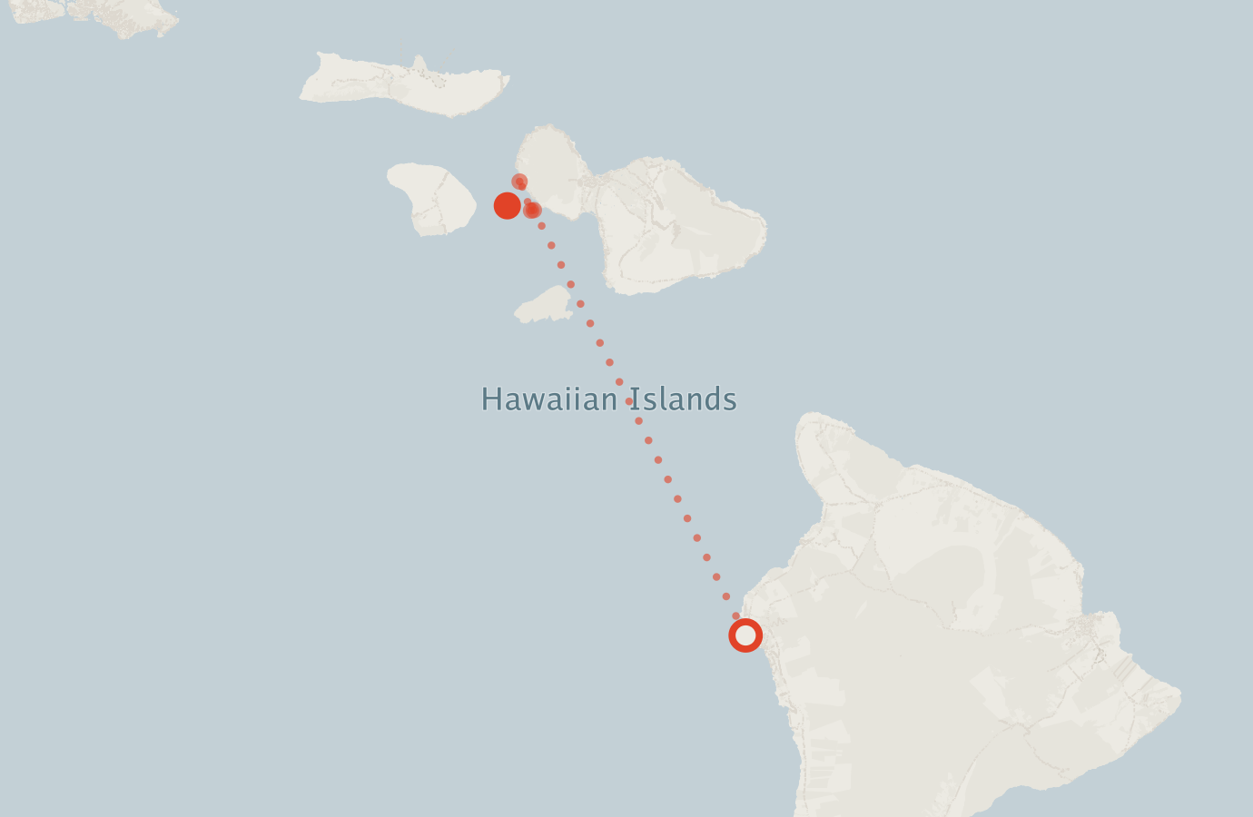 Activity map — real sighting points on an OpenStreetMap basemap