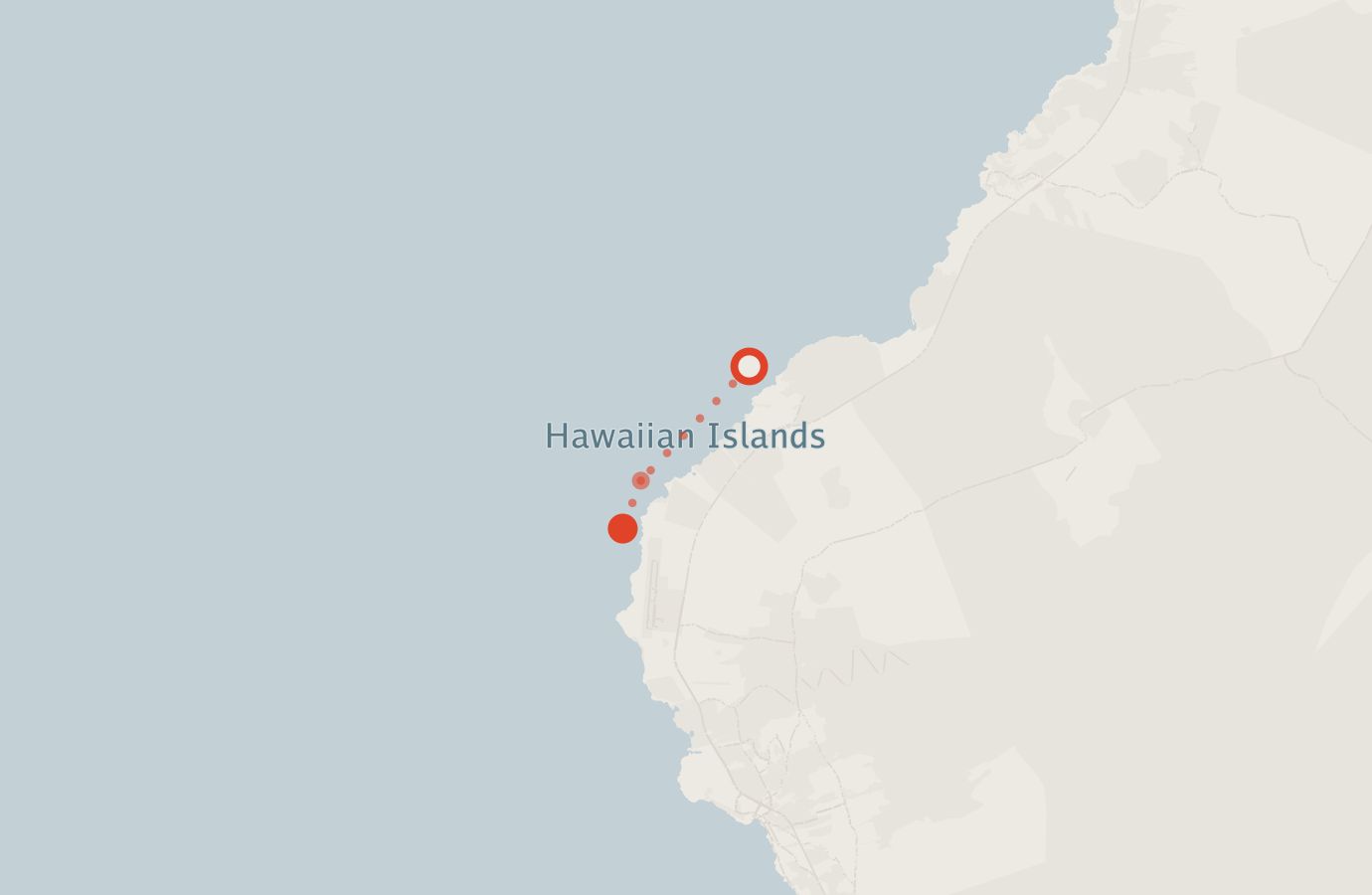Activity map — real sighting points on an OpenStreetMap basemap