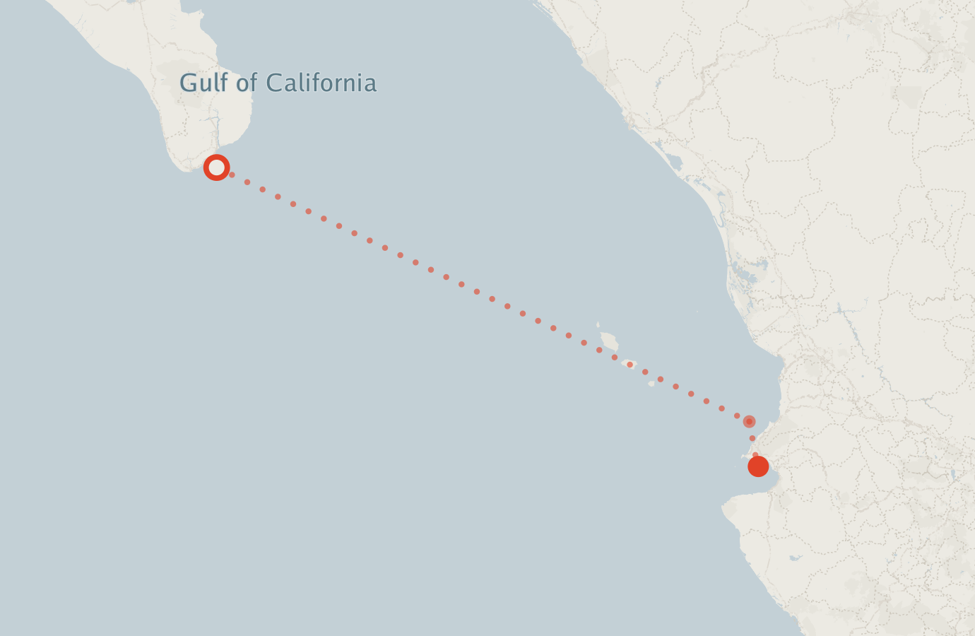 Activity map — real sighting points on an OpenStreetMap basemap