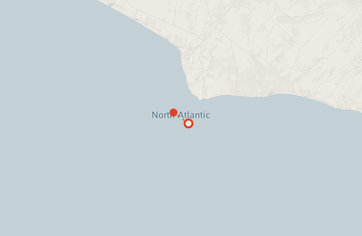 Activity map — real sighting points on an OpenStreetMap basemap
