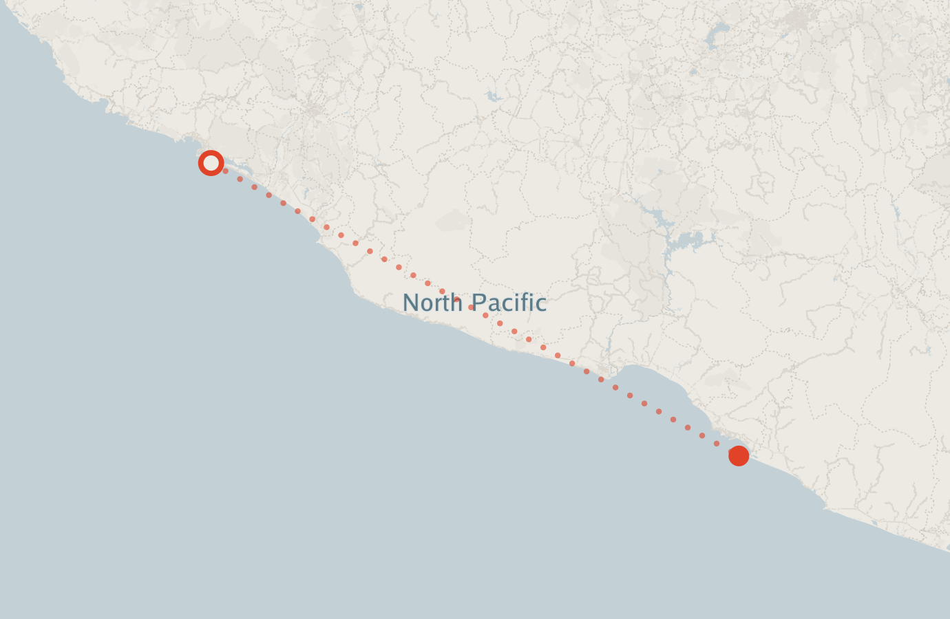 Activity map — real sighting points on an OpenStreetMap basemap
