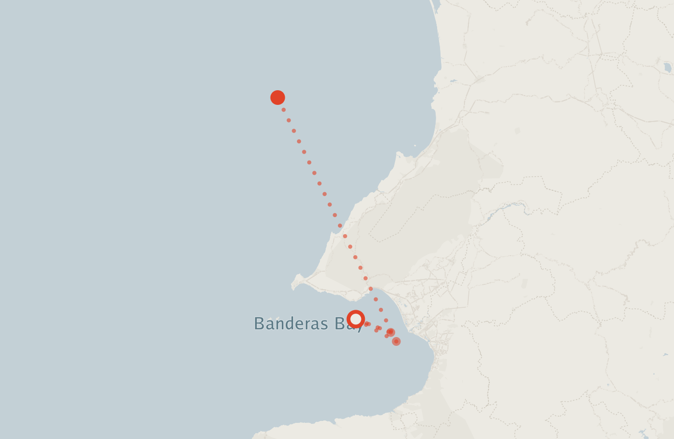 Activity map — real sighting points on an OpenStreetMap basemap
