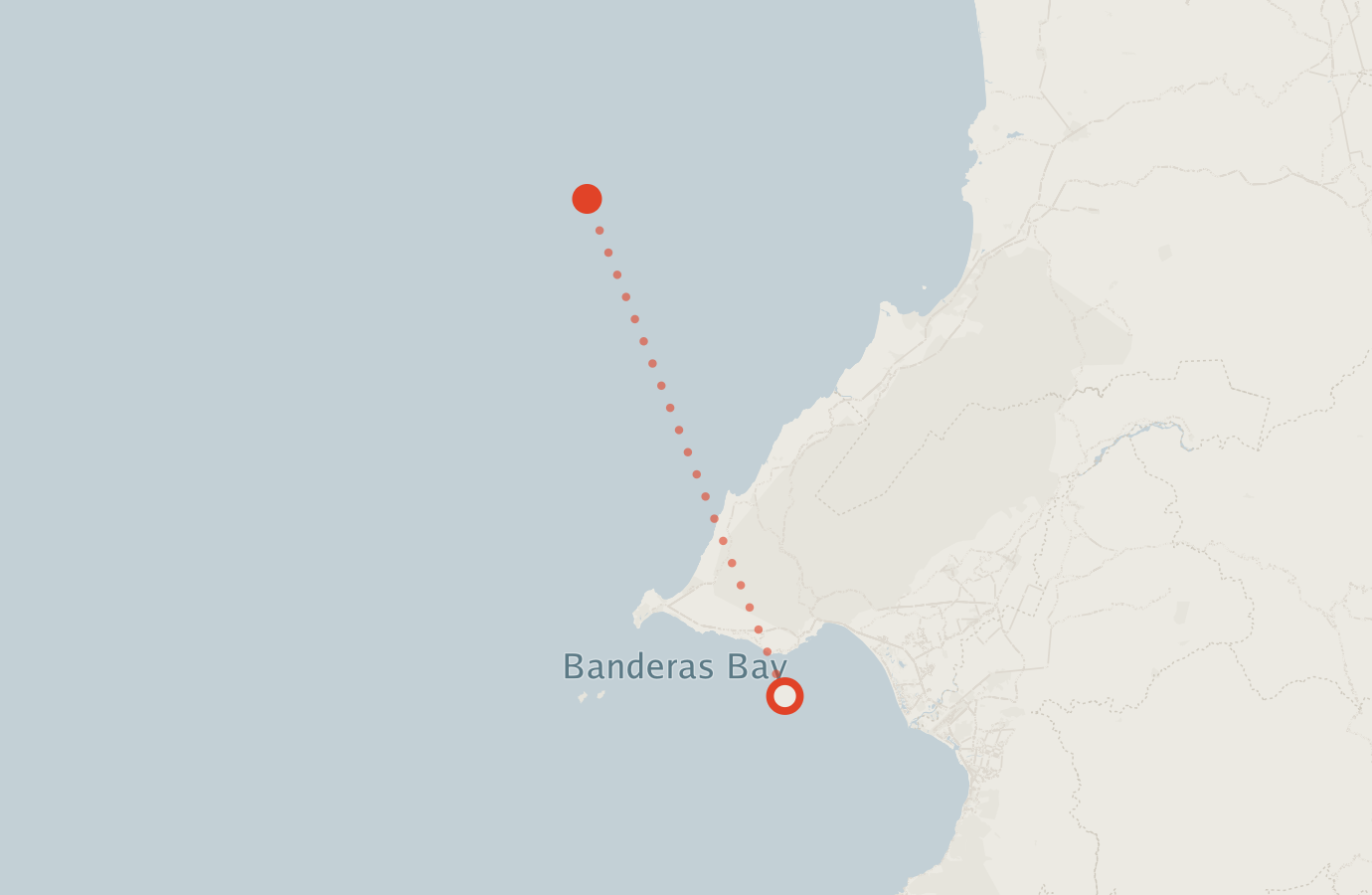 Activity map — real sighting points on an OpenStreetMap basemap