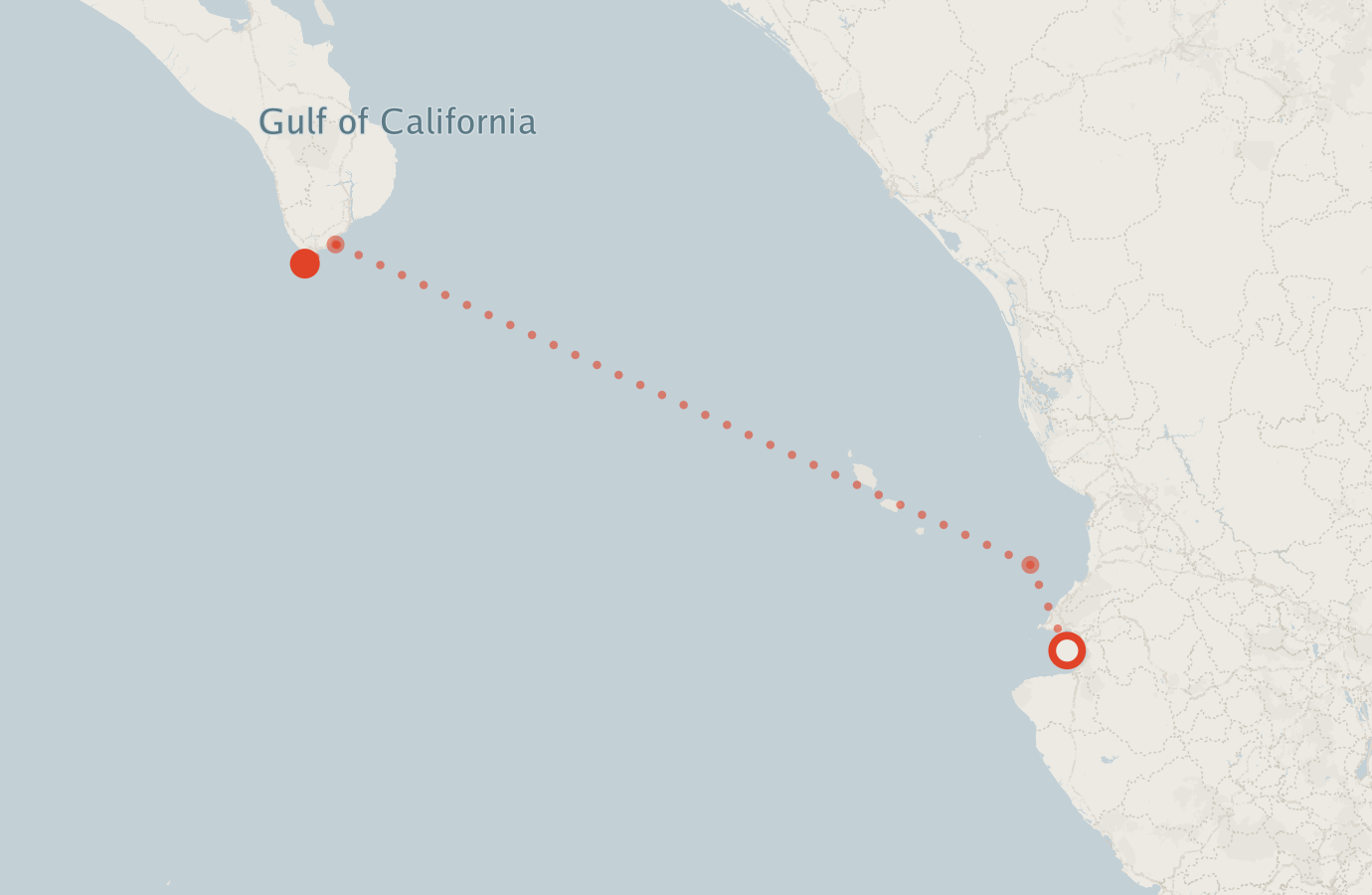 Activity map — real sighting points on an OpenStreetMap basemap