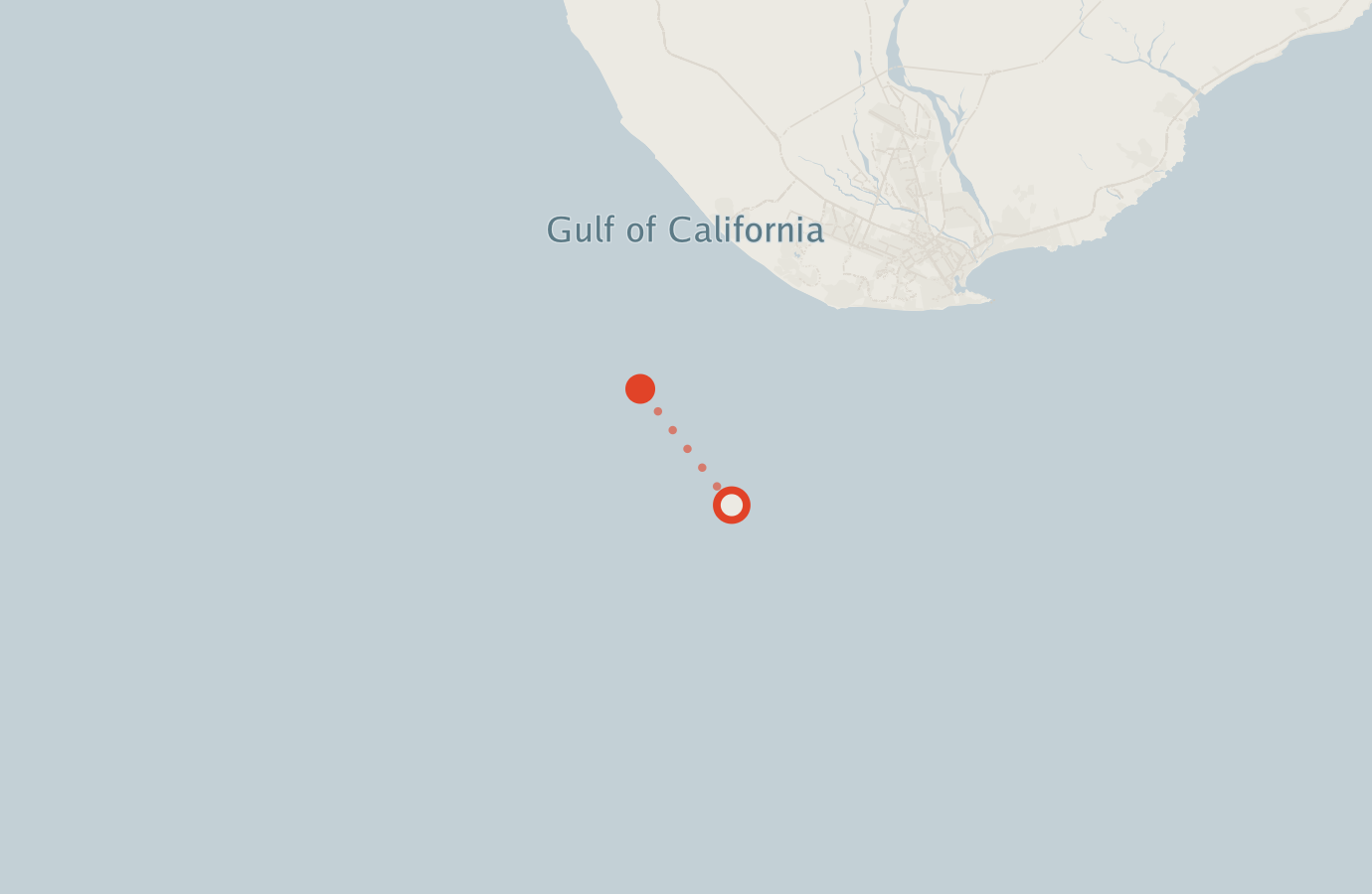 Activity map — real sighting points on an OpenStreetMap basemap