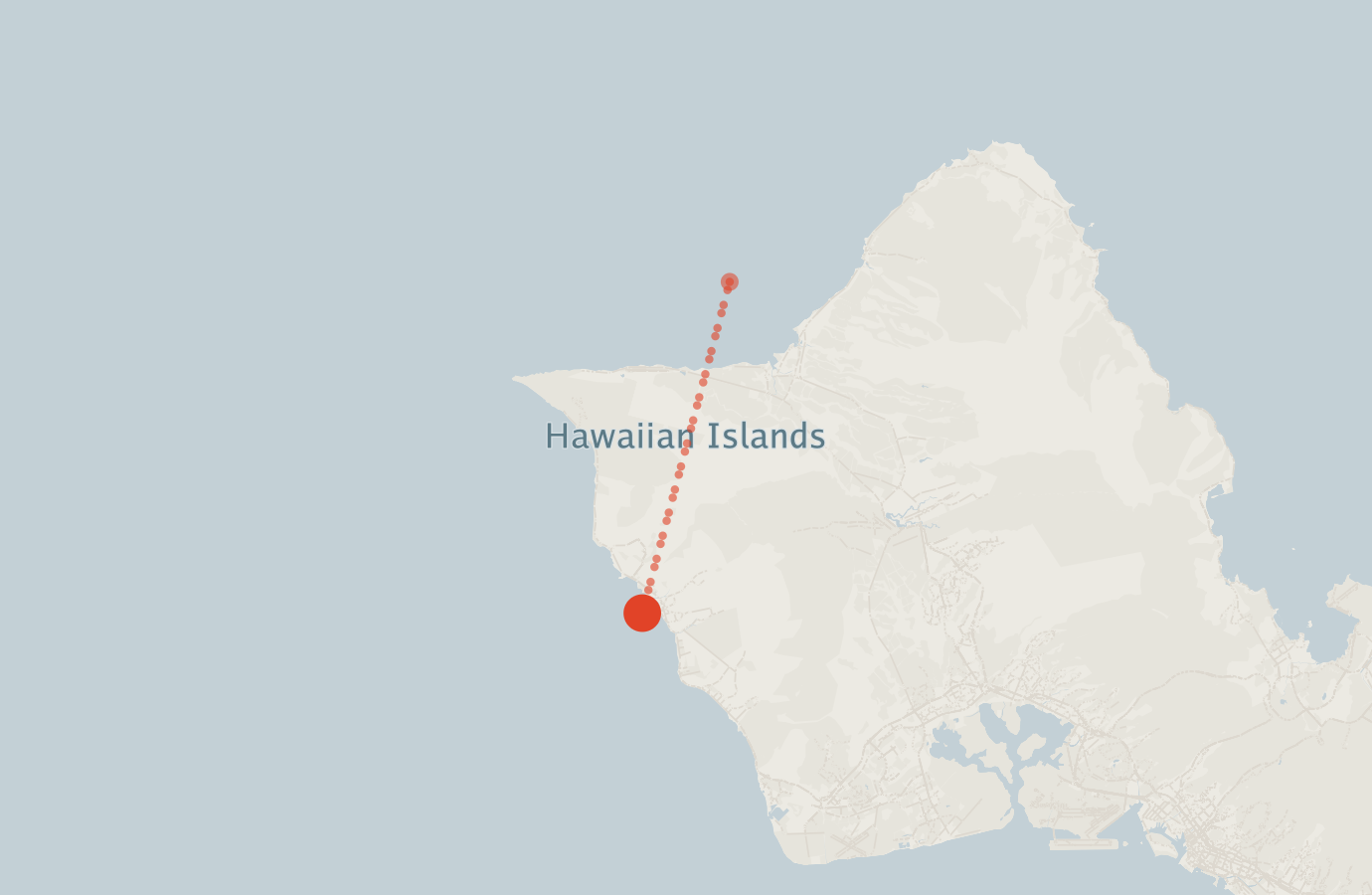 Activity map — real sighting points on an OpenStreetMap basemap