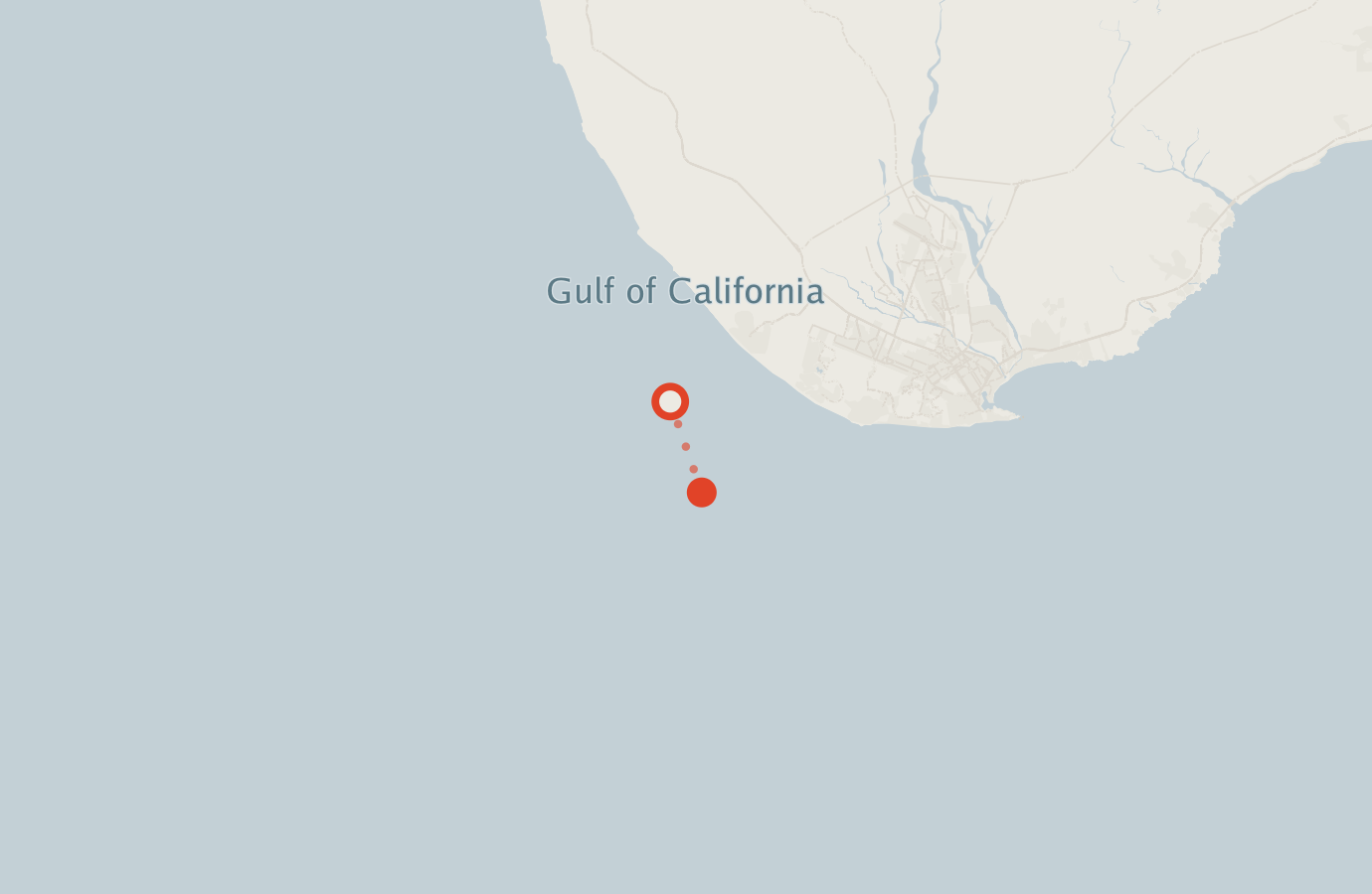 Activity map — real sighting points on an OpenStreetMap basemap