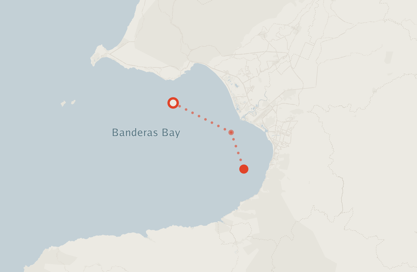 Activity map — real sighting points on an OpenStreetMap basemap