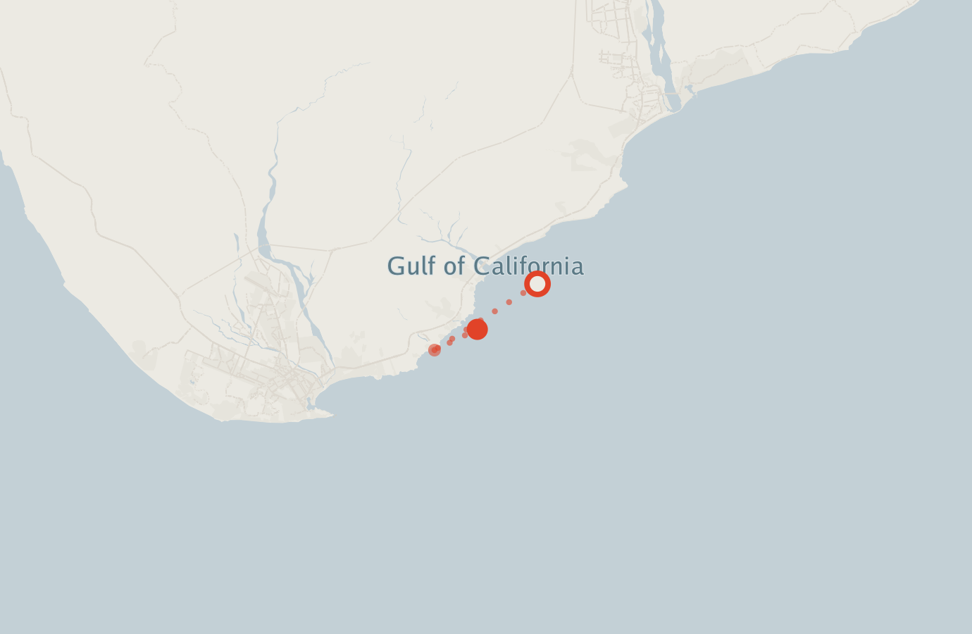 Activity map — real sighting points on an OpenStreetMap basemap