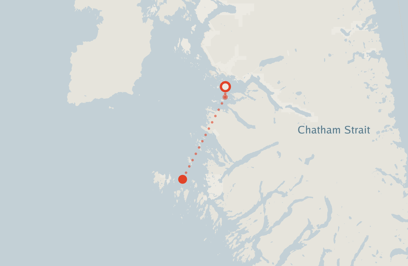 Activity map — real sighting points on an OpenStreetMap basemap