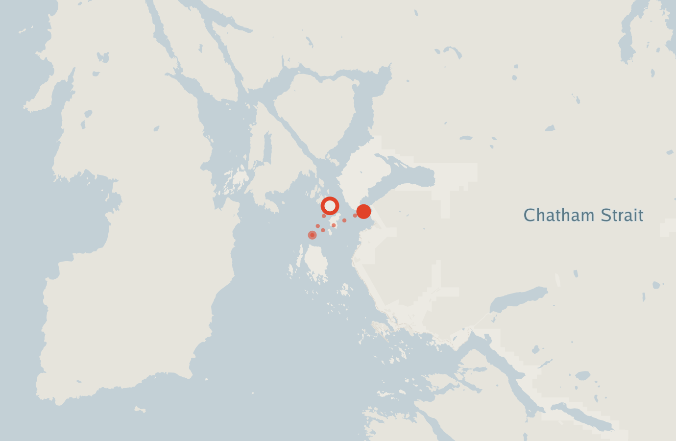 Activity map — real sighting points on an OpenStreetMap basemap