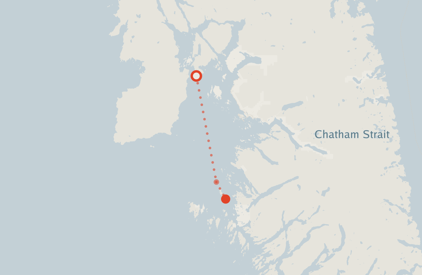 Activity map — real sighting points on an OpenStreetMap basemap