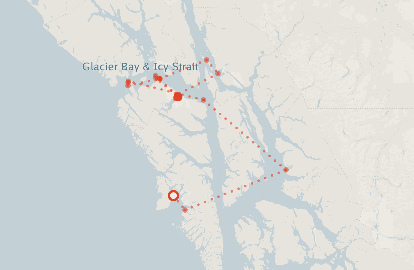 Activity map — real sighting points on an OpenStreetMap basemap