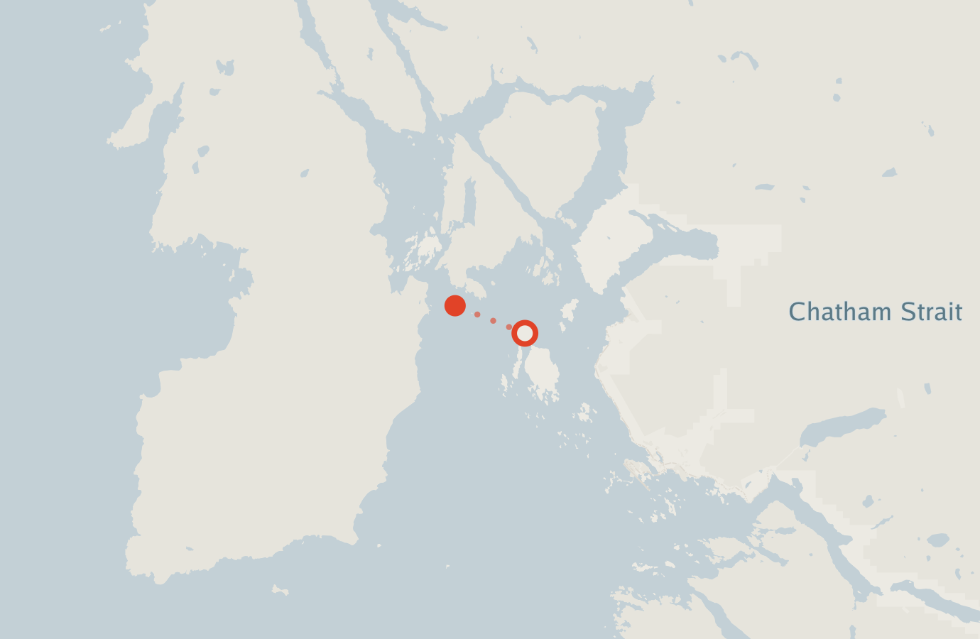 Activity map — real sighting points on an OpenStreetMap basemap