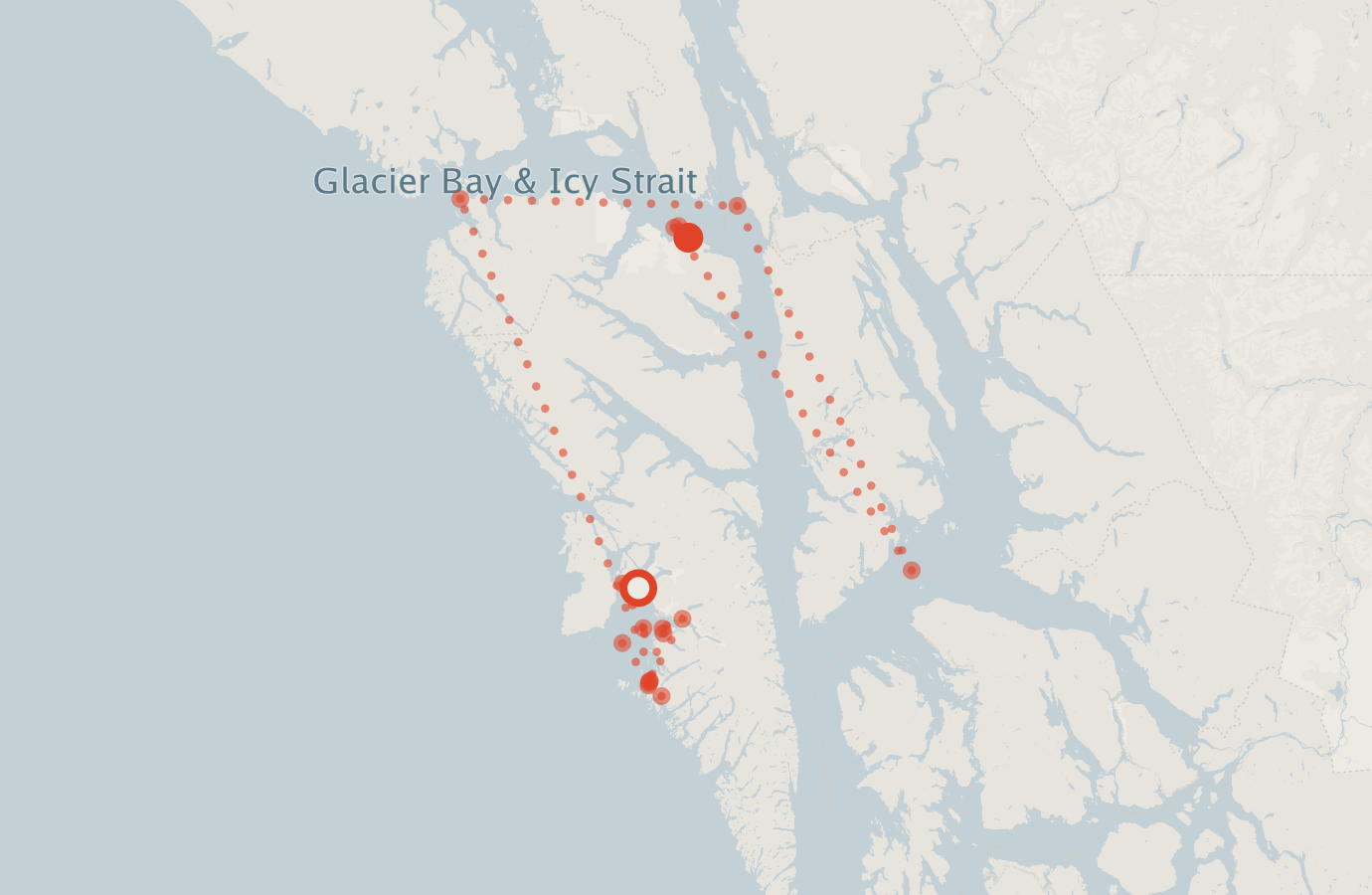 Activity map — real sighting points on an OpenStreetMap basemap