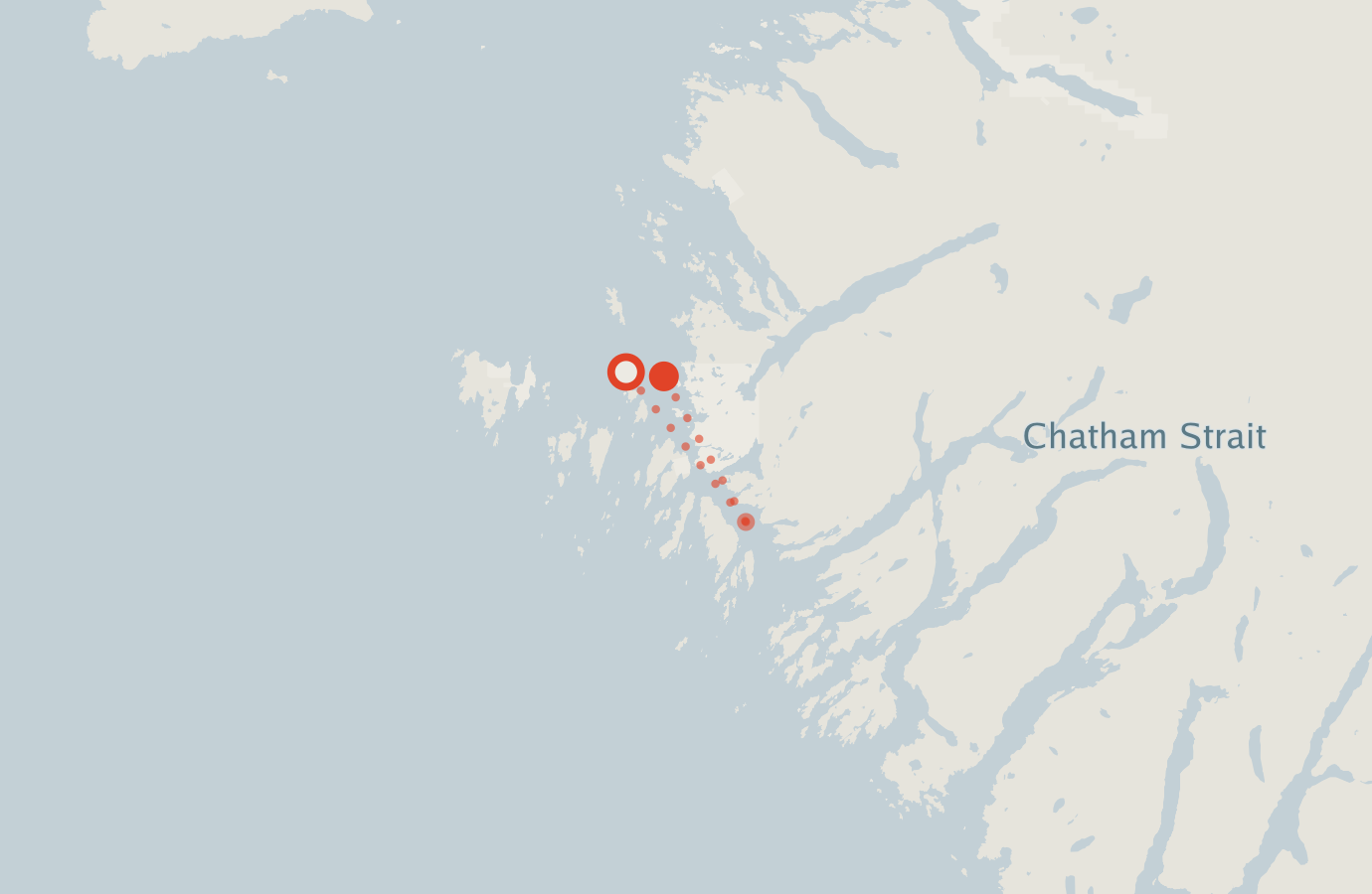 Activity map — real sighting points on an OpenStreetMap basemap