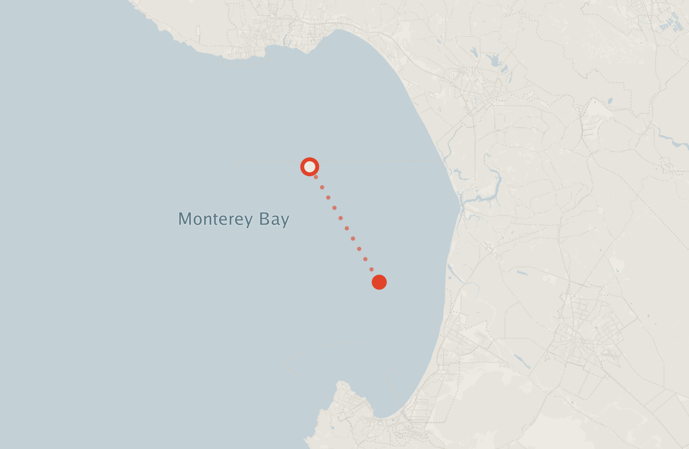 Activity map — real sighting points on an OpenStreetMap basemap