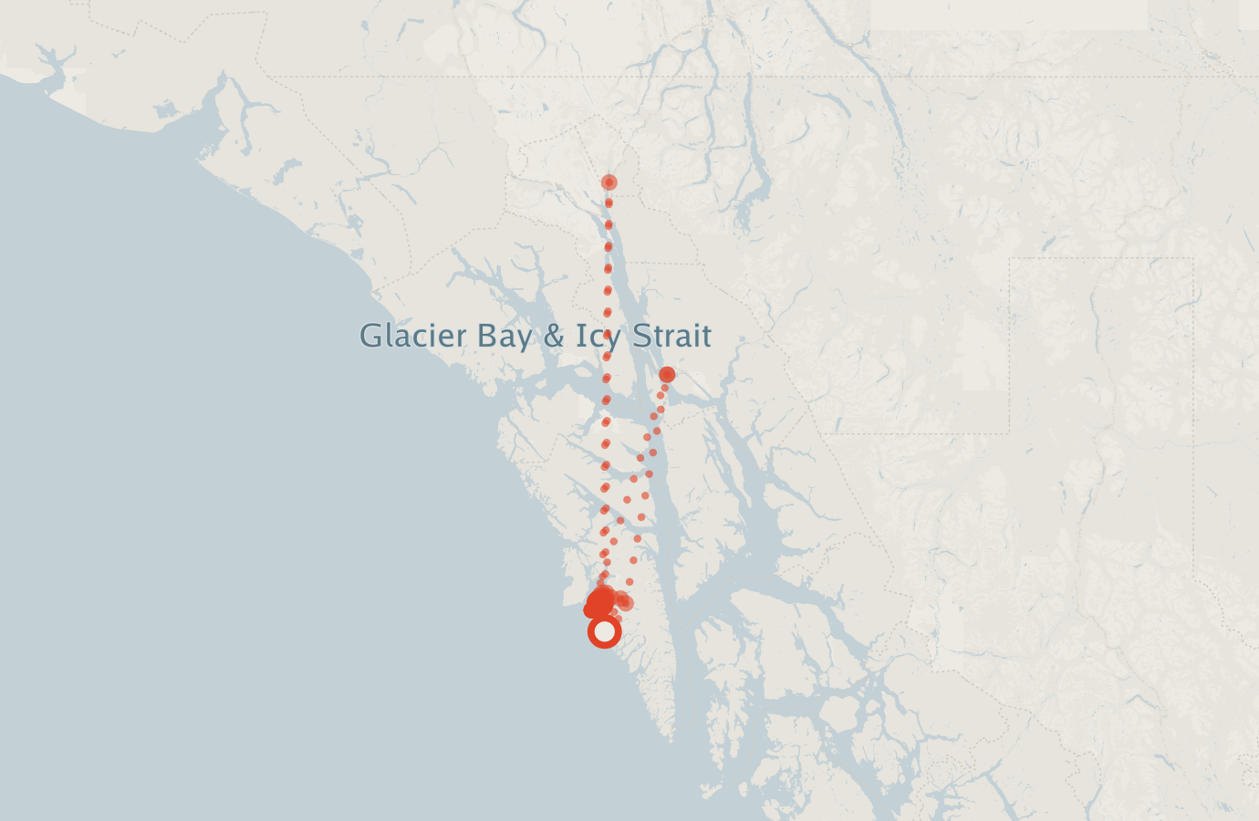 Activity map — real sighting points on an OpenStreetMap basemap