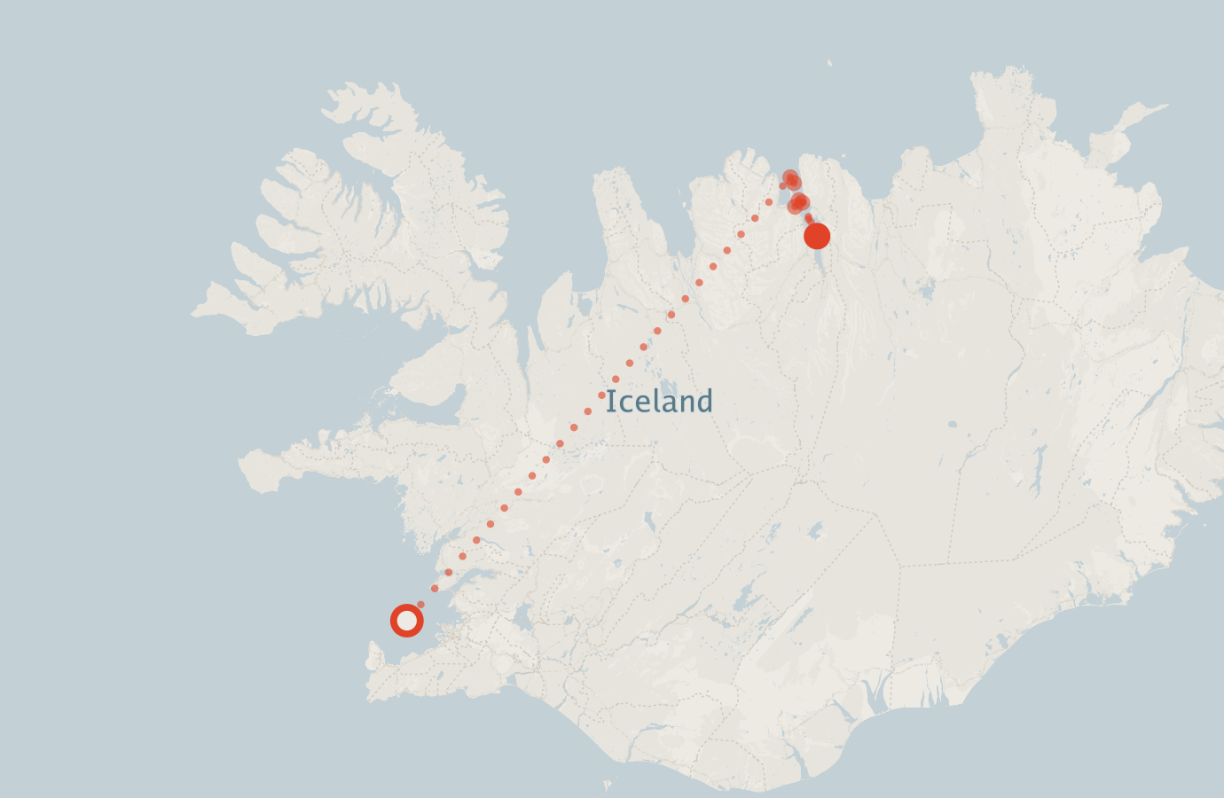 Activity map — real sighting points on an OpenStreetMap basemap
