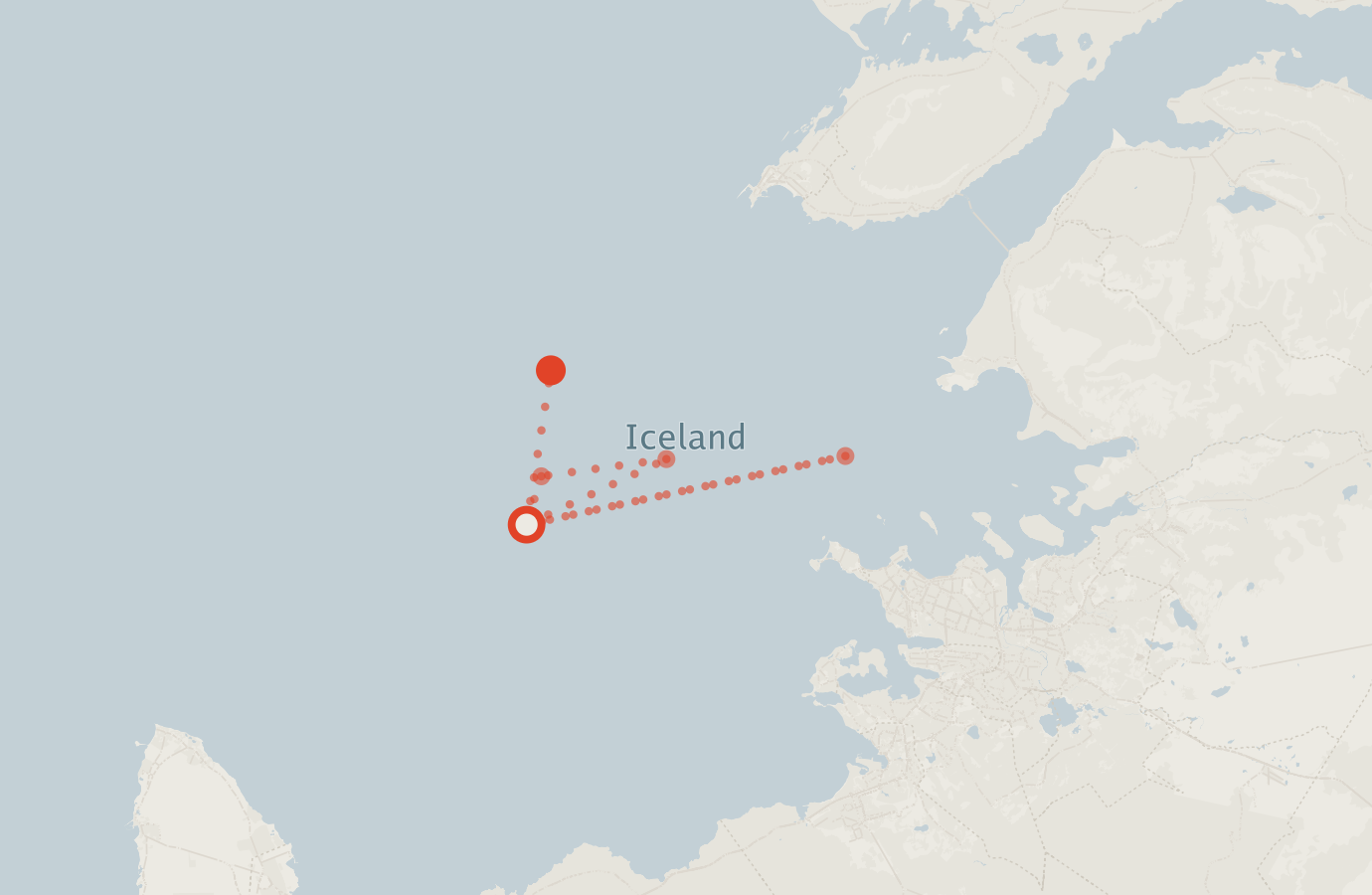 Activity map — real sighting points on an OpenStreetMap basemap