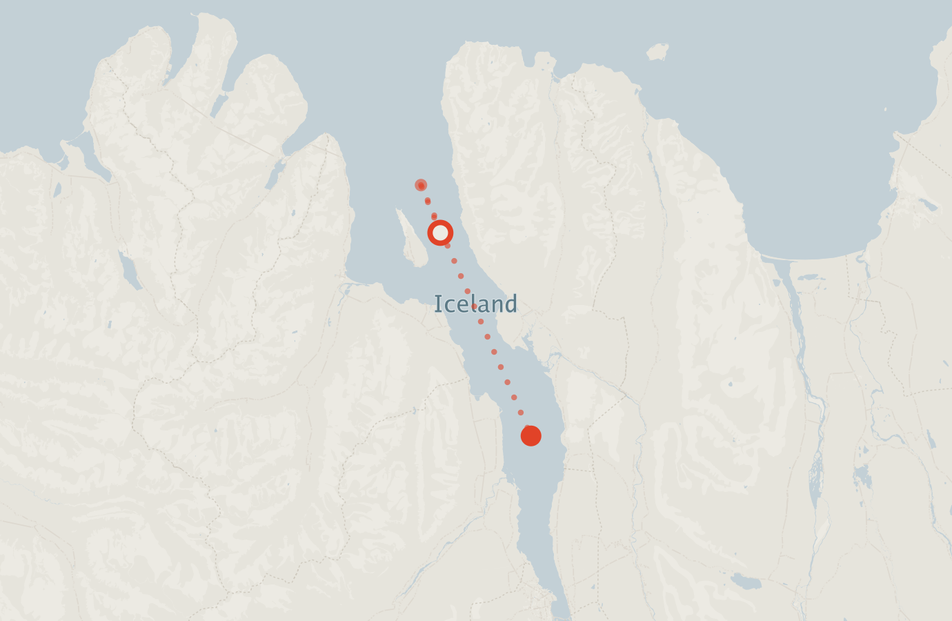 Activity map — real sighting points on an OpenStreetMap basemap