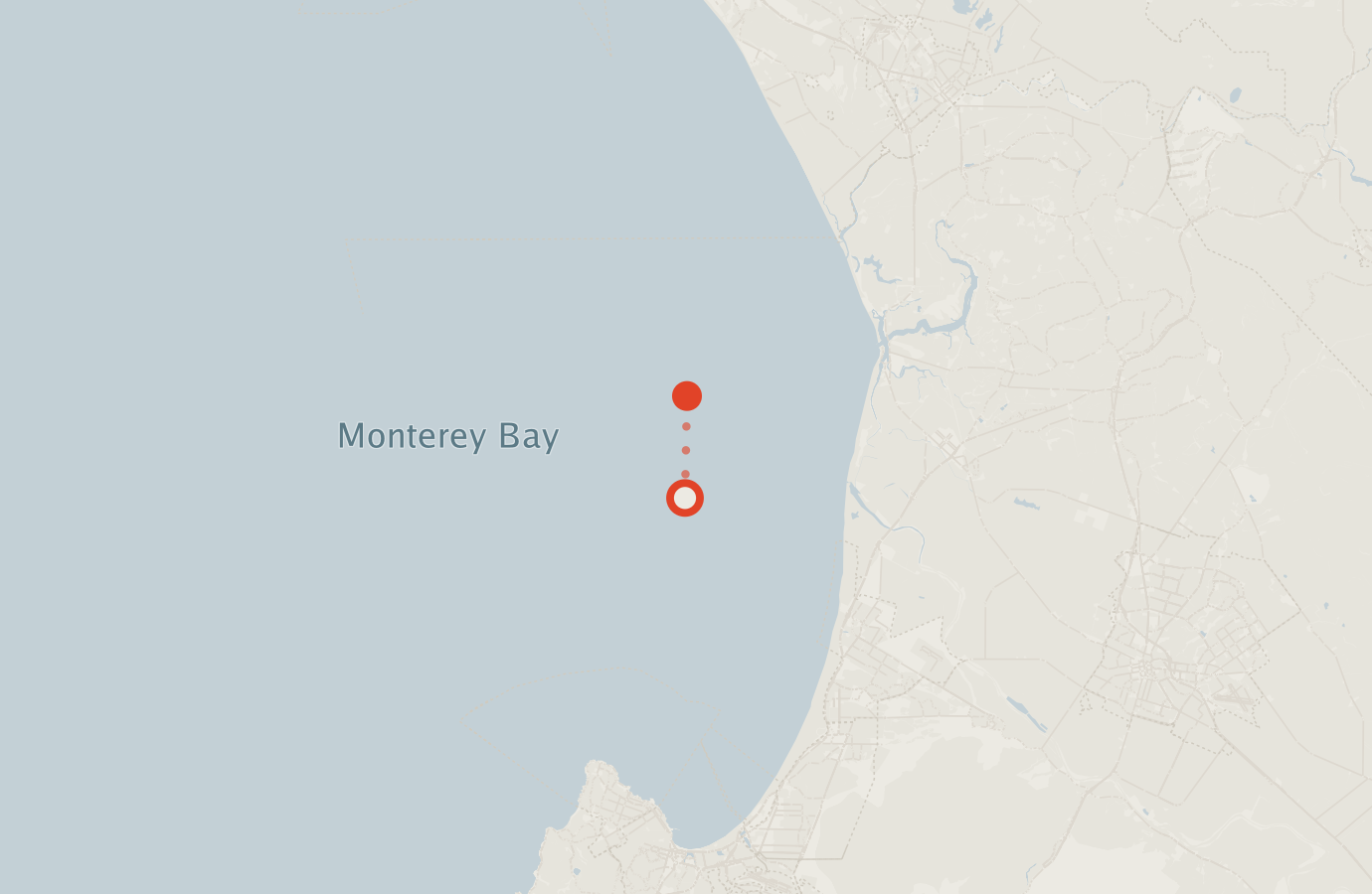 Activity map — real sighting points on an OpenStreetMap basemap