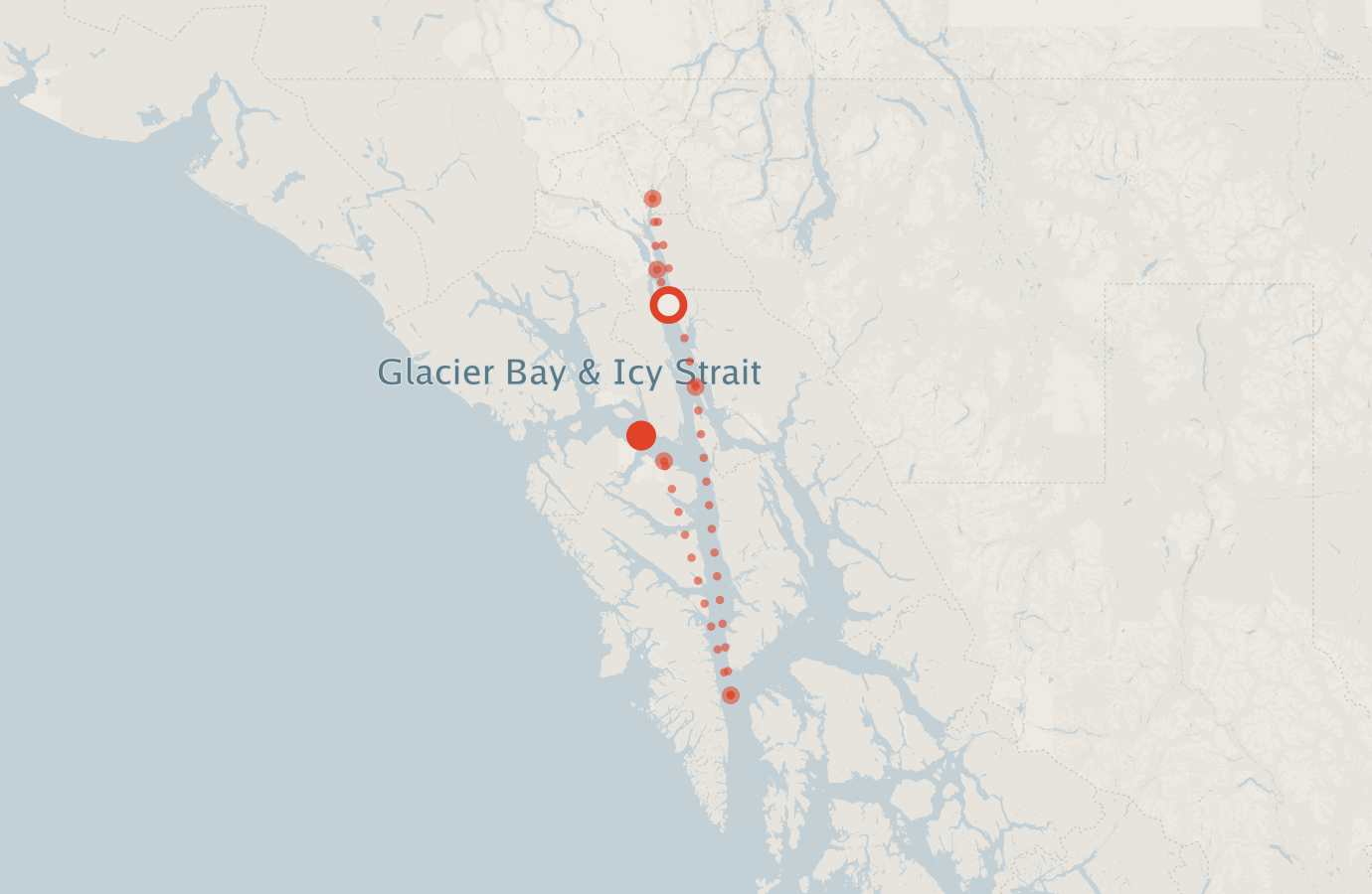 Activity map — real sighting points on an OpenStreetMap basemap