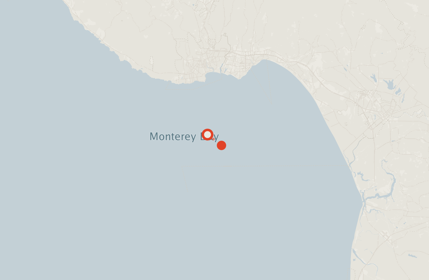Activity map — real sighting points on an OpenStreetMap basemap