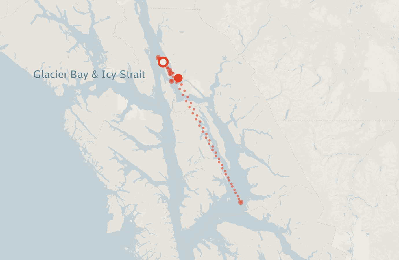 Activity map — real sighting points on an OpenStreetMap basemap