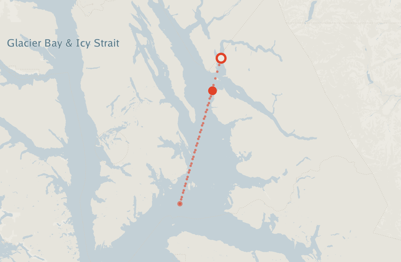 Activity map — real sighting points on an OpenStreetMap basemap