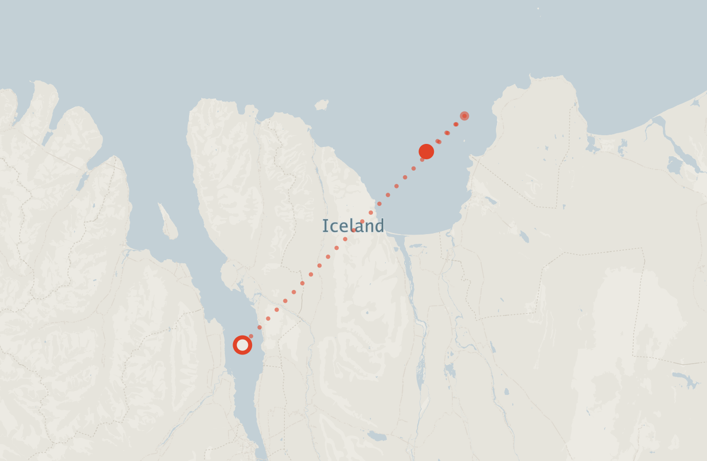 Activity map — real sighting points on an OpenStreetMap basemap