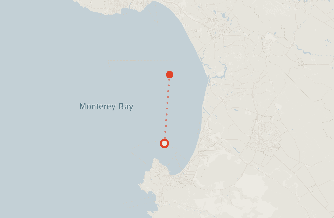 Activity map — real sighting points on an OpenStreetMap basemap