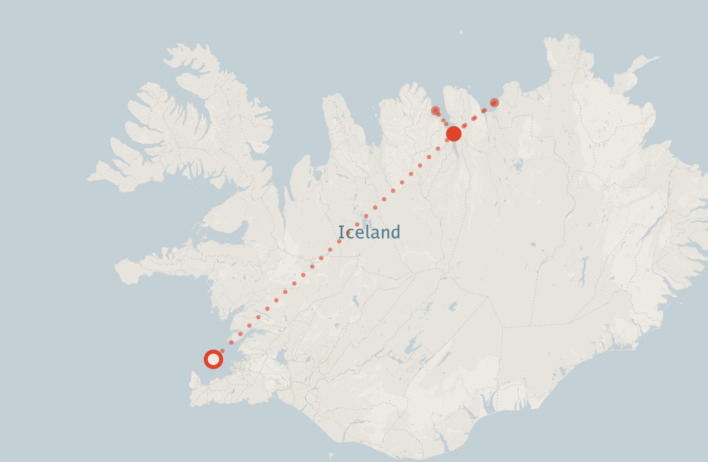 Activity map — real sighting points on an OpenStreetMap basemap