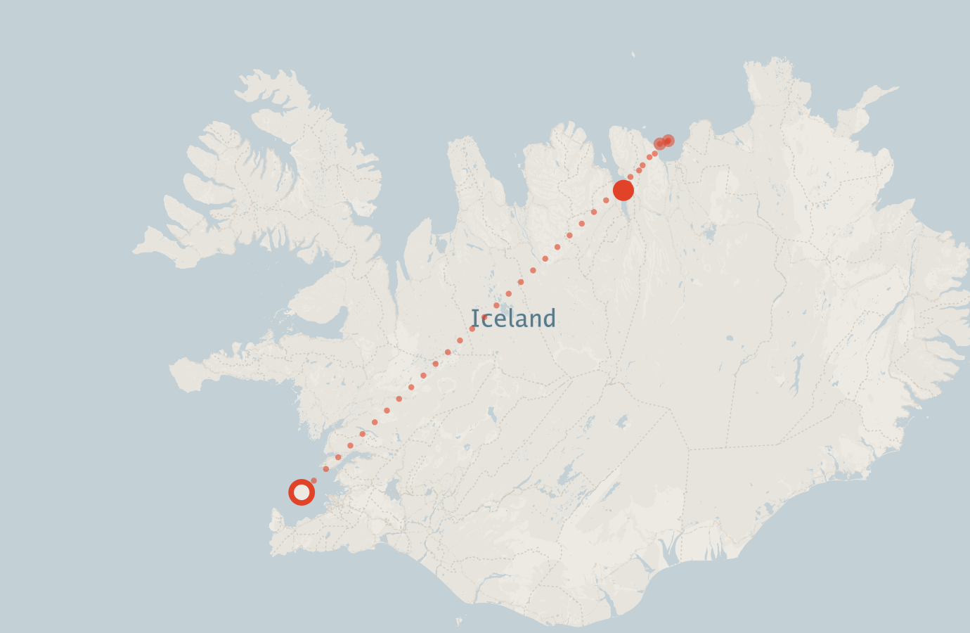 Activity map — real sighting points on an OpenStreetMap basemap